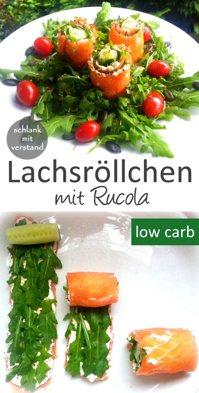 Lachsröllchen auf Rucola – Low carb Rezepte – schlankmitverstand