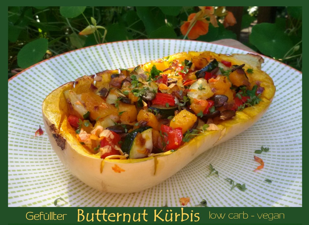 Gefüllter Butternut Kürbis low carb vegan – Low carb Rezepte ...