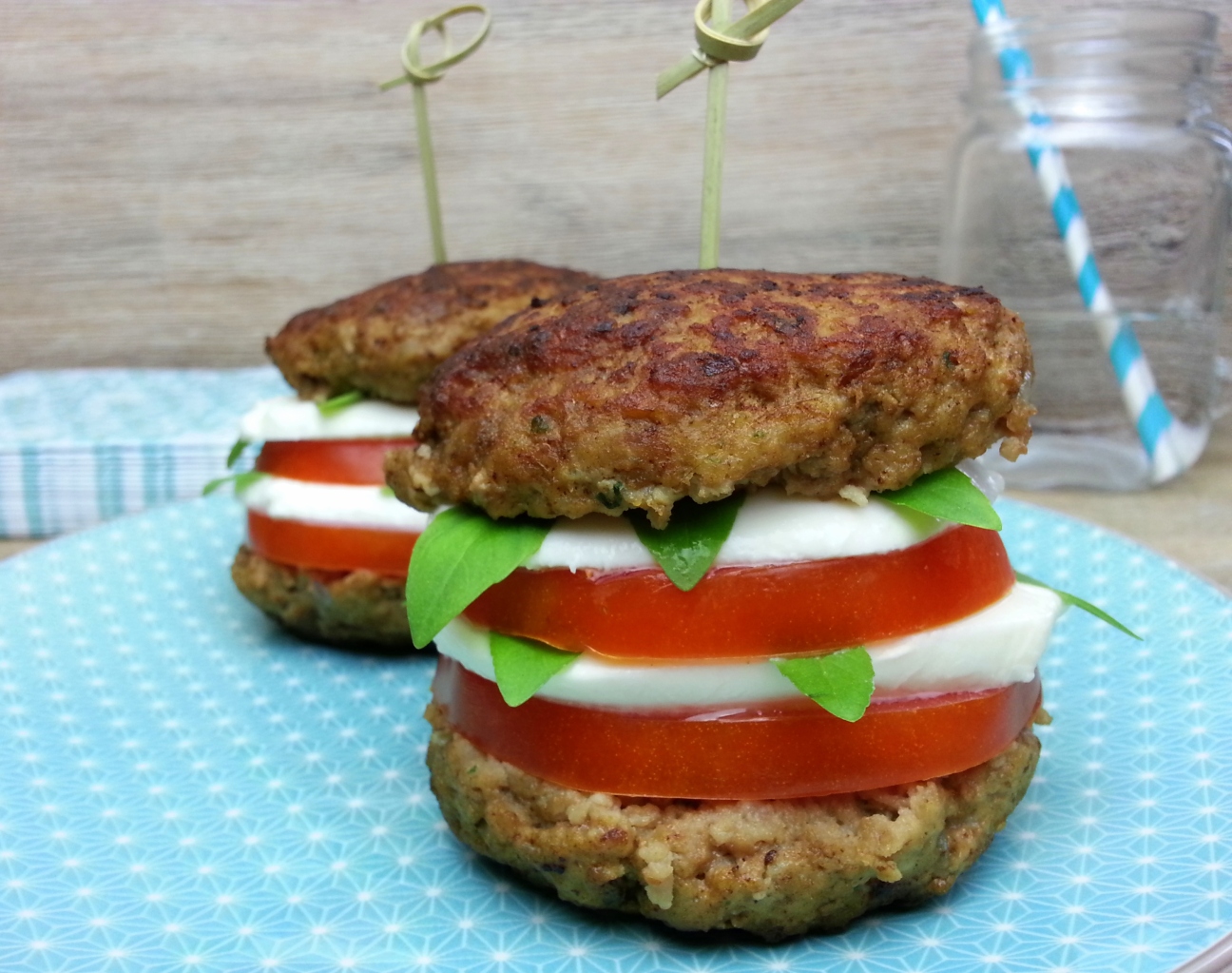 low carb Burger Tomate Mozzarella – Low carb Rezepte – schlankmitverstand